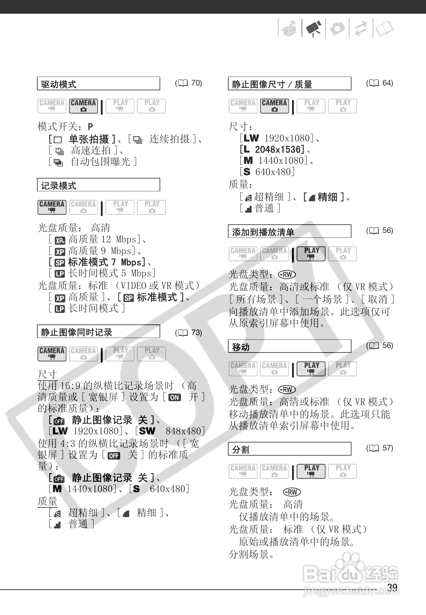 佳能HR10数码摄像机使用说明书:[4]