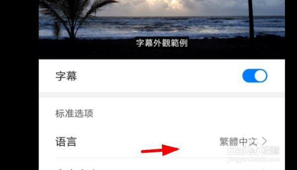 华为字幕语言如何设置为繁体中文