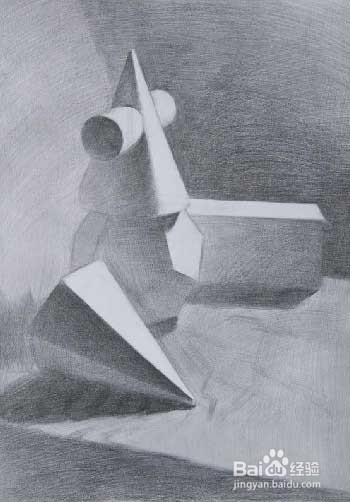 素描石膏几何形体画法(十五)