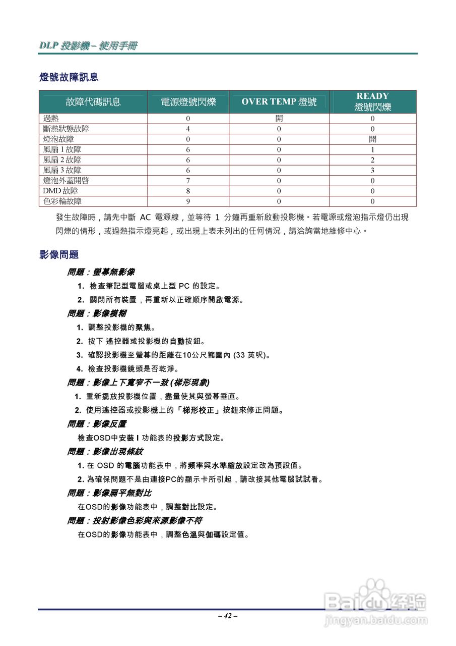 丽讯Vivitek D536-3D投影机说明书:[5]