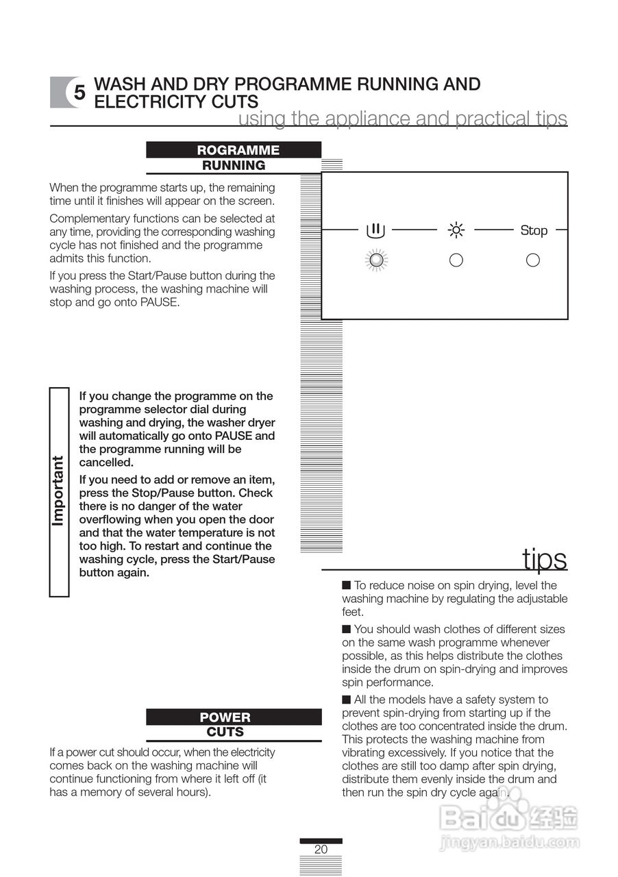法国白朗WFD711A型前置式洗衣机干衣机说明书:[2]