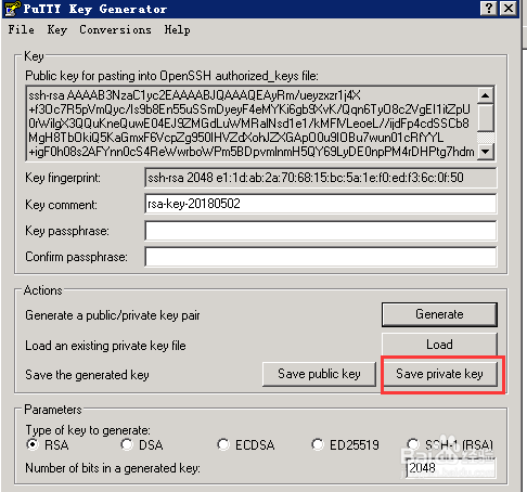 putty配置密钥登陆linux