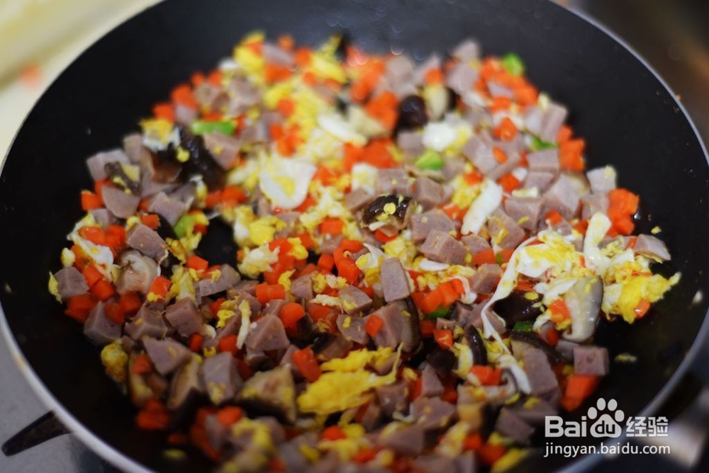 肉丸炒饭的做法