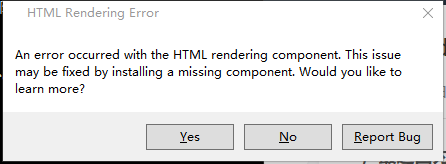 <b>An error occurred with the Html rendering</b>