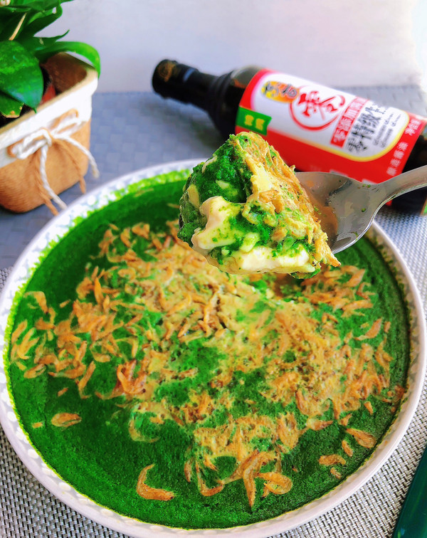 翡翠虾皮豆腐蒸蛋