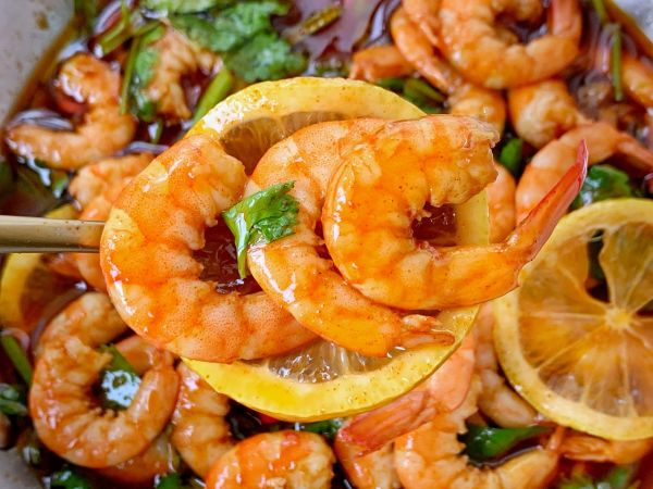 酸辣开胃泰式柠檬虾