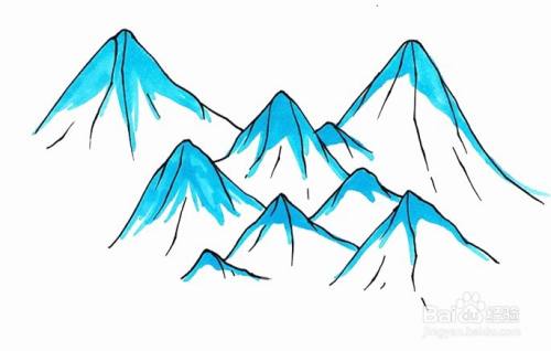 中国最有名的山峰简笔画 百度经验