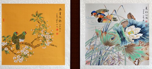 如何鉴别王一容《祥和四季》工笔花鸟图的真假？