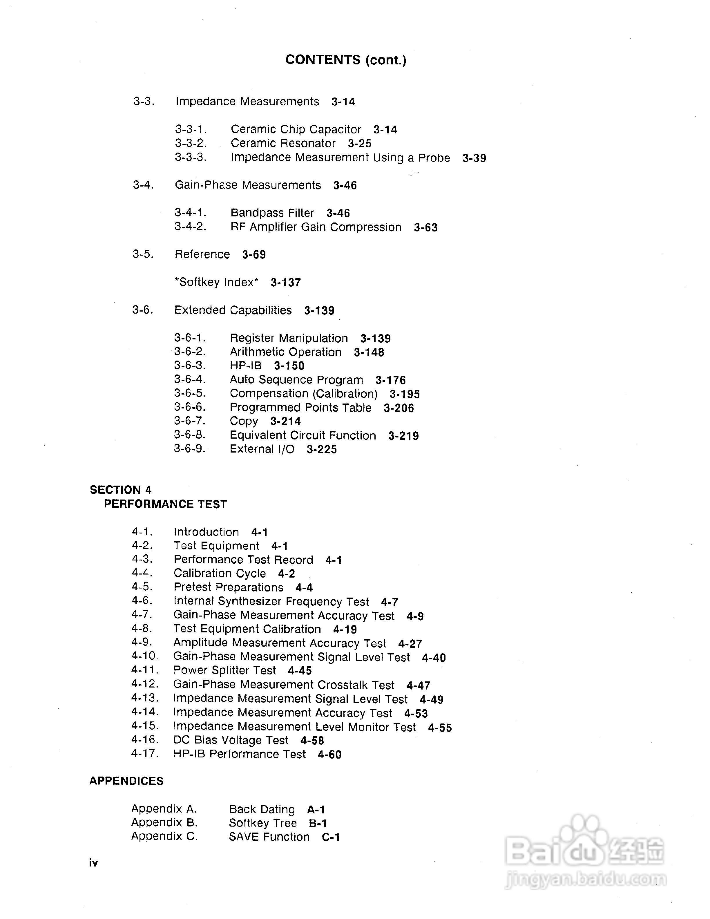 HP 4194A 电桥用户使用手册:[3]