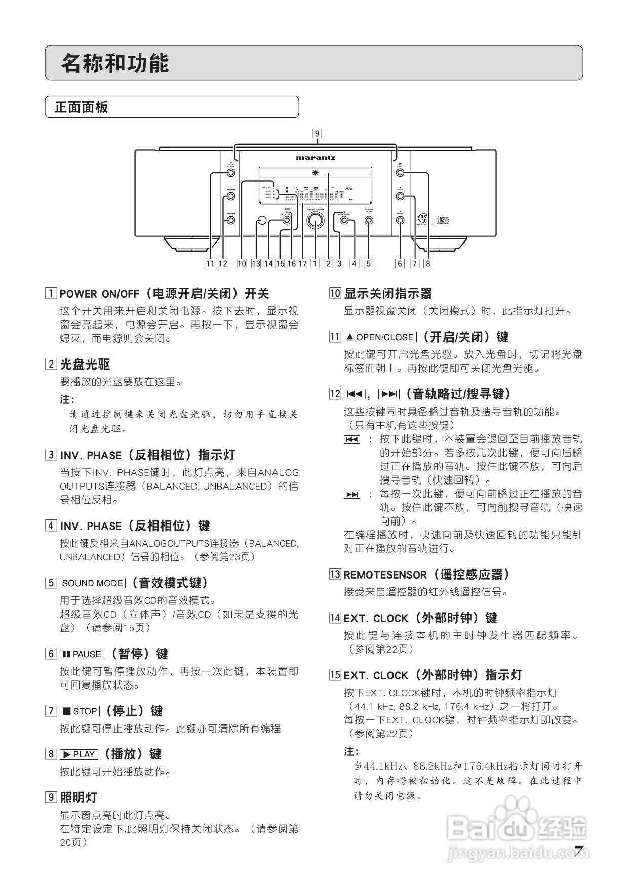 马兰士SA-11S2 CD播放机使用说明书:[1]