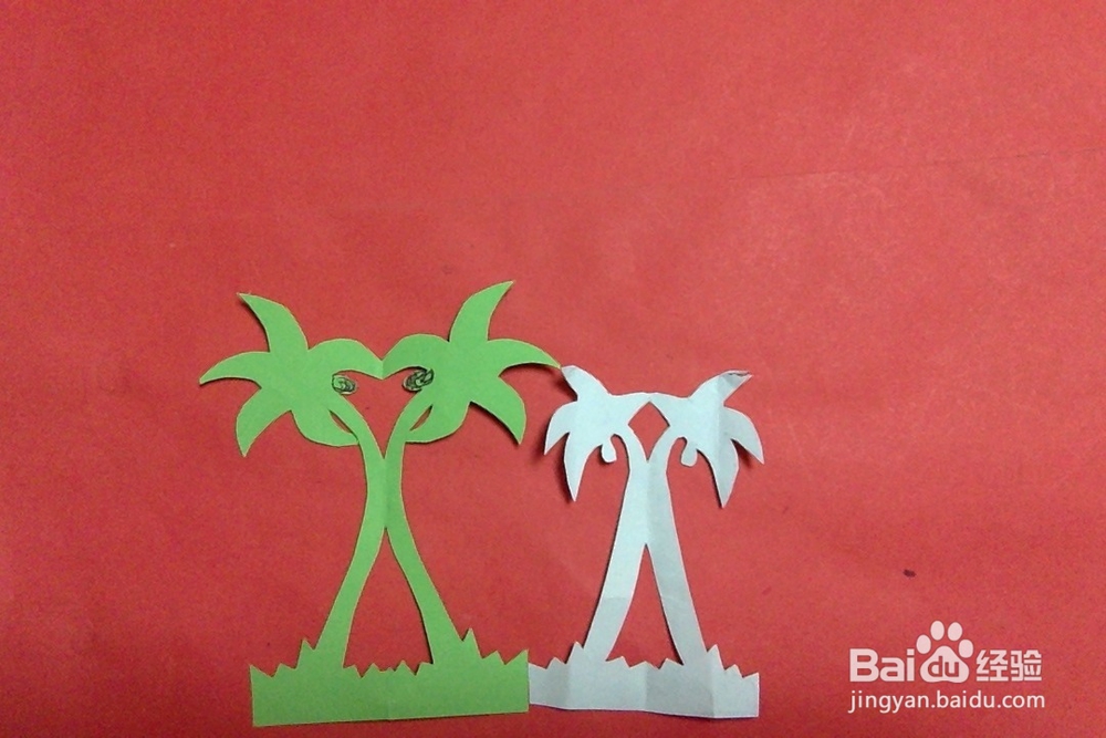 <b>怎么剪创意椰子树的剪法简单手工剪纸树木</b>
