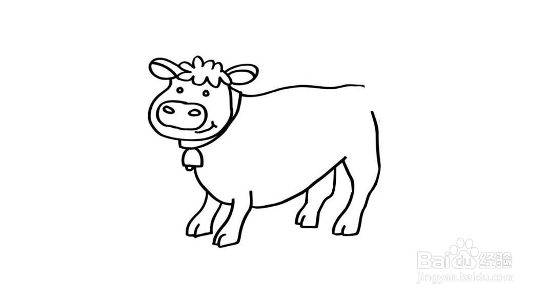 奶牛简笔画画法