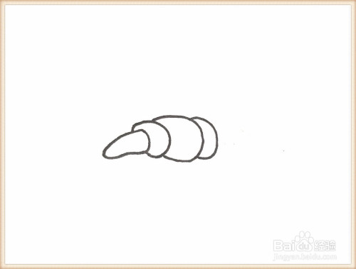 一笔一笔教你画羊角可颂简笔画