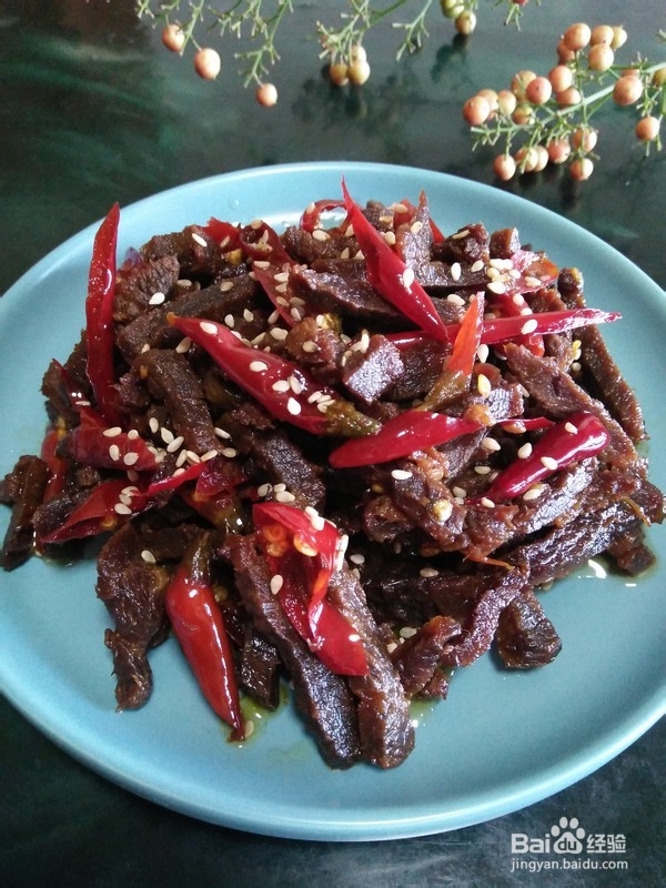 麻辣牛肉条的步骤