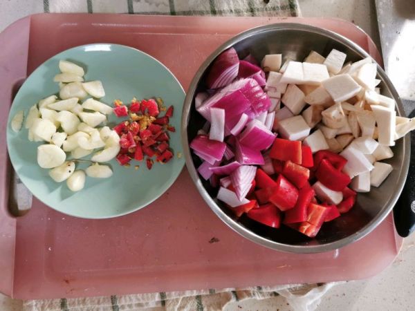 黑椒杏鲍菇牛肉粒