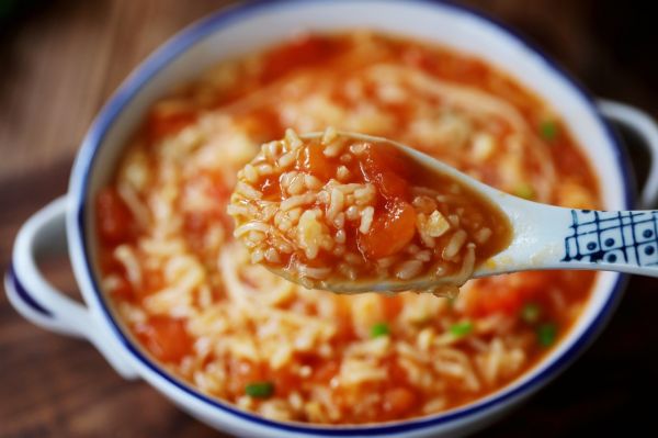 番茄金针菇烩饭