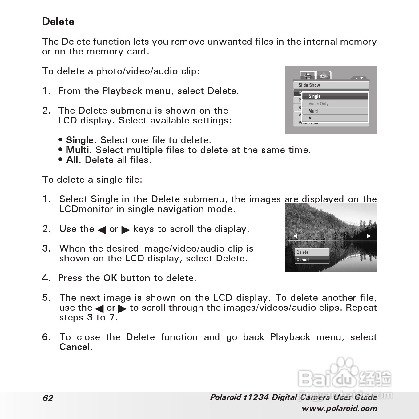 宝丽来Polaroid t1234数码相机使用说明书:[7]