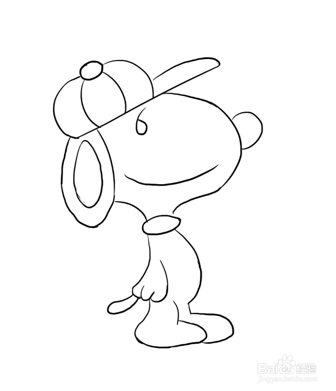 卡通动画:史努比简笔画分解