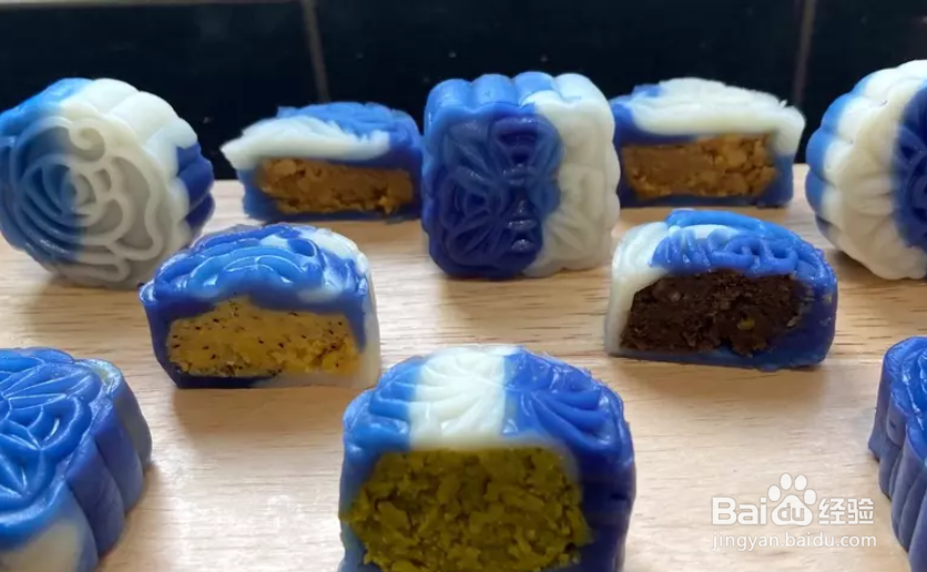 青花瓷冰皮月饼～免蒸免烤