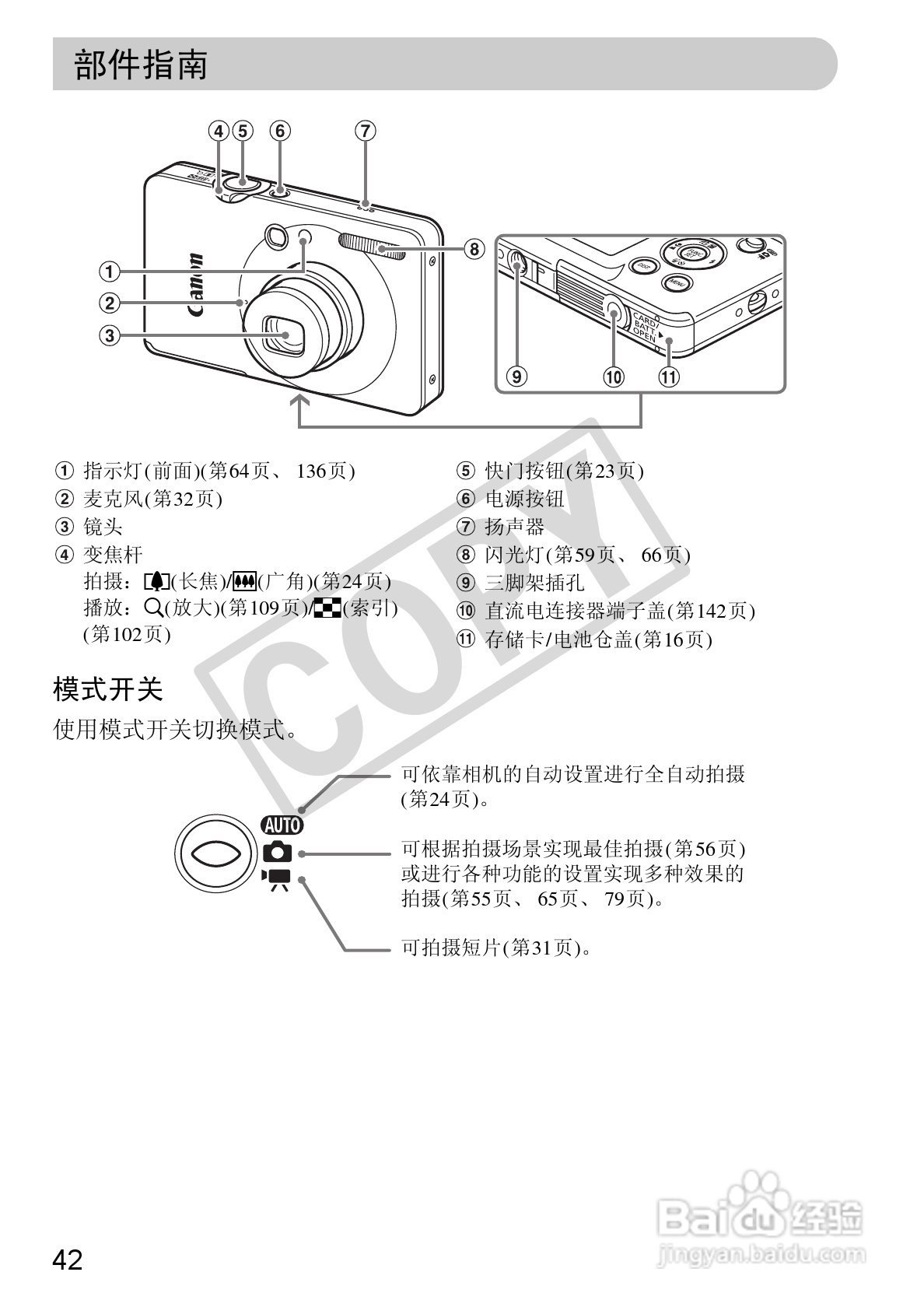 佳能IXUS 1000 HS数码相机使用说明书:[5]