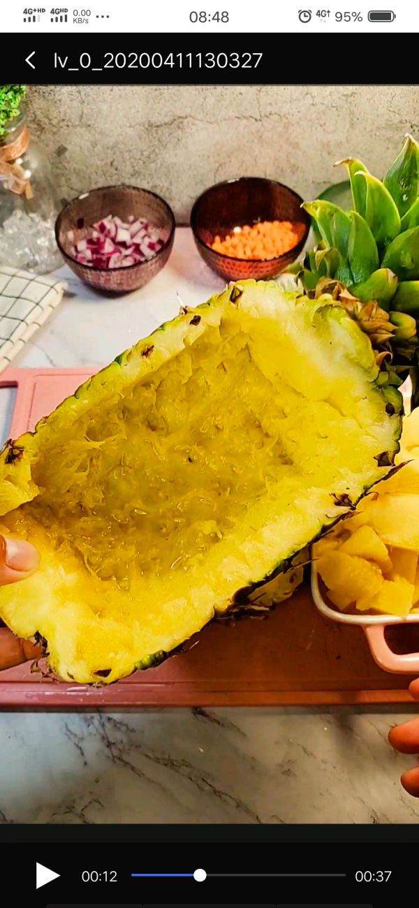 #美食视频挑战赛#菠萝饭