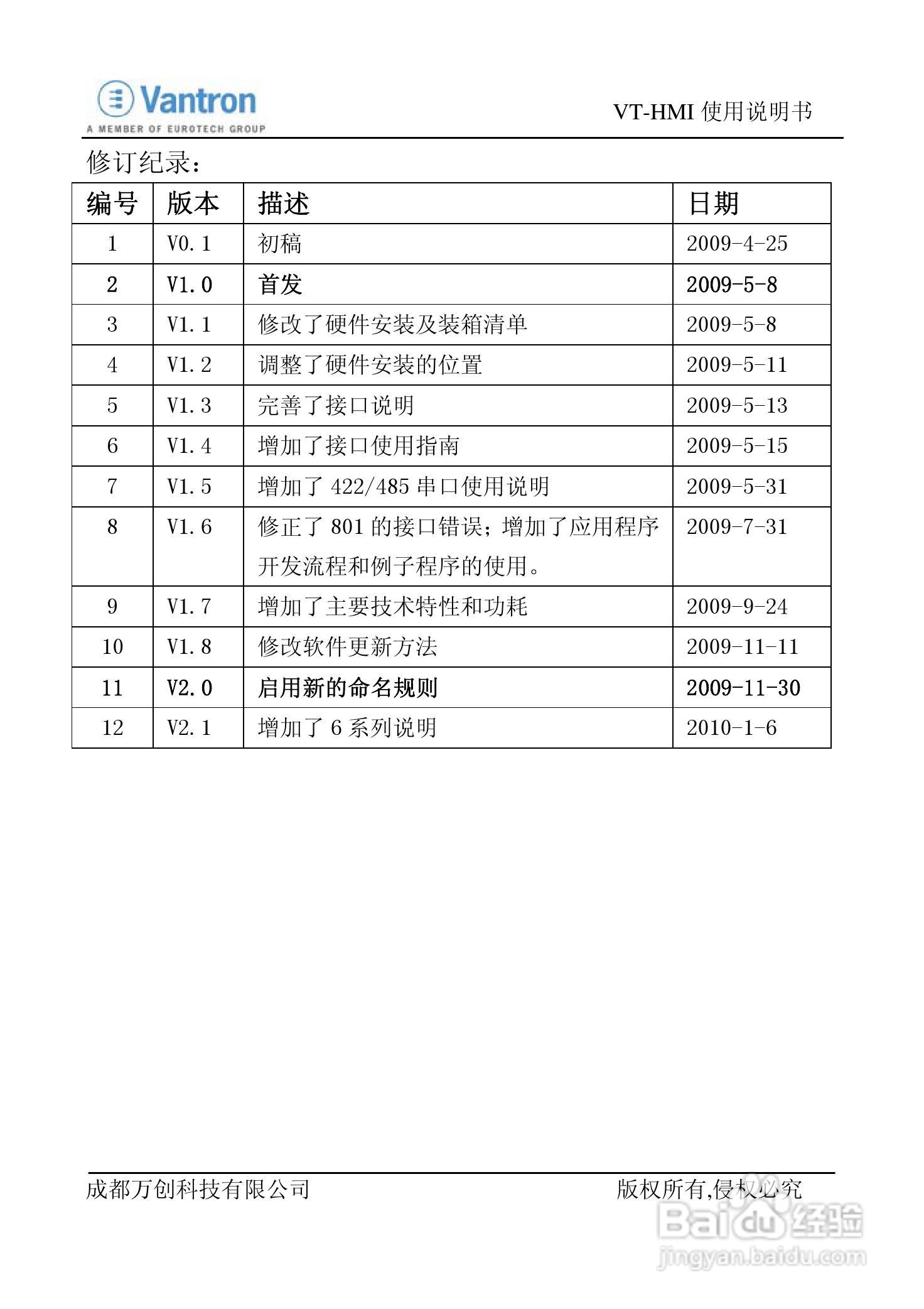 VT-HMI人机界面使用说明书V2:[1]