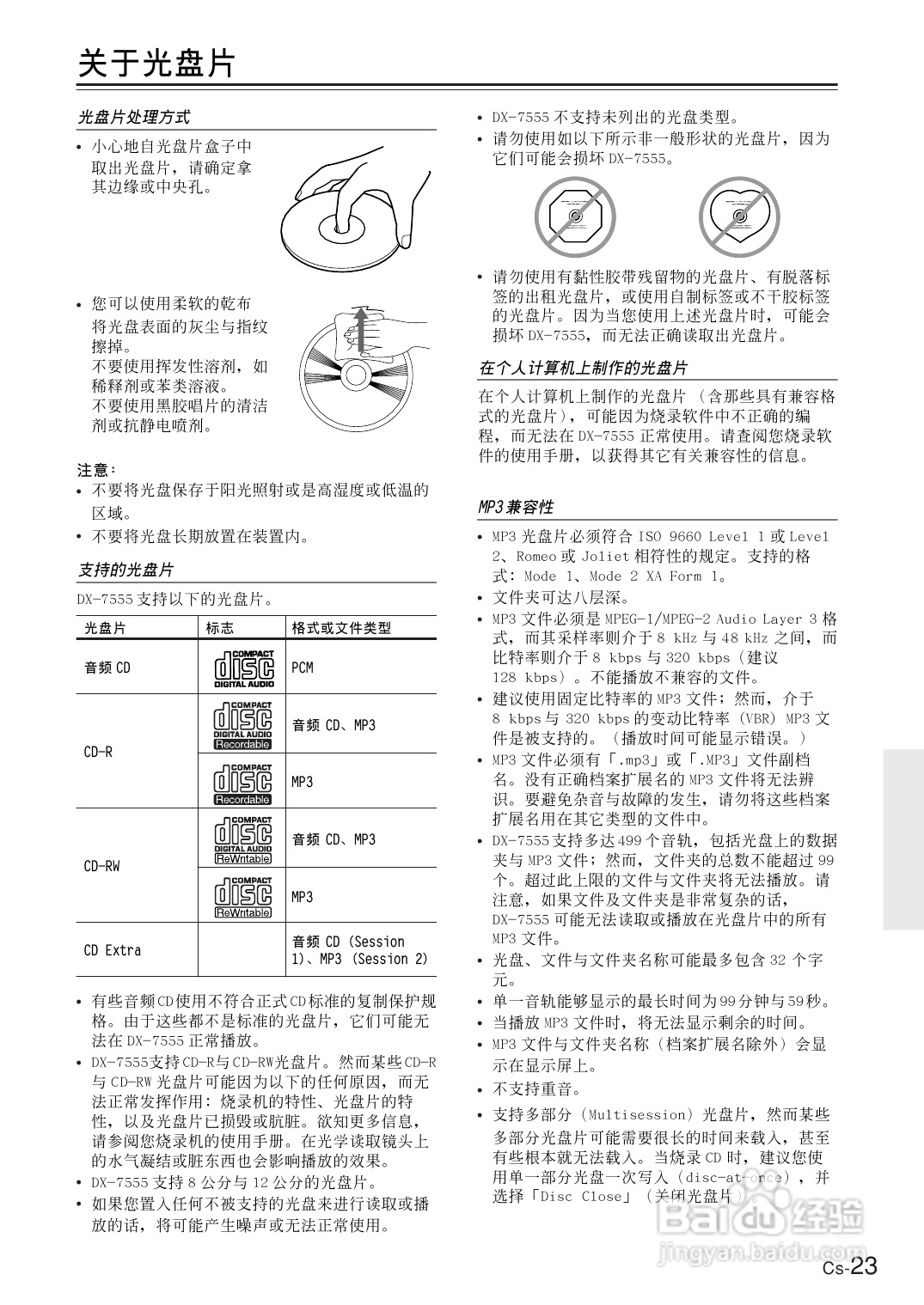 安桥CD播放机DX-7555型使用说明书:[2]