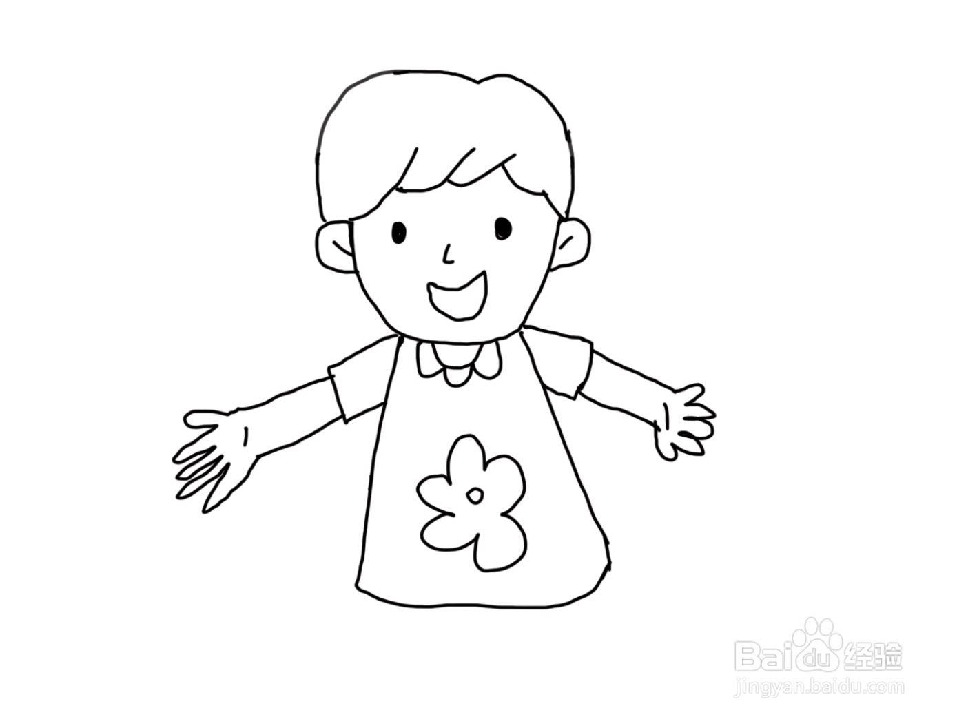 怎么画六一儿童节彩色简笔画可爱的小朋友？