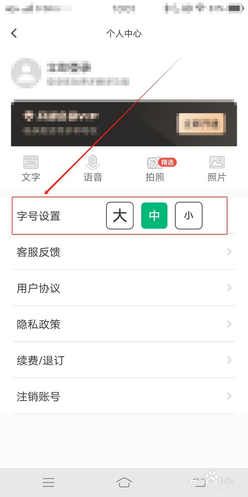 字号如何在环球翻译官中设置