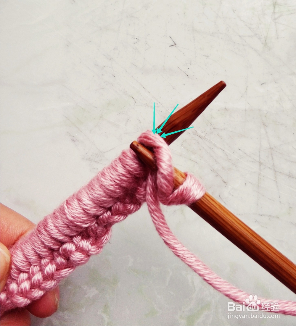 方块针的围巾织发