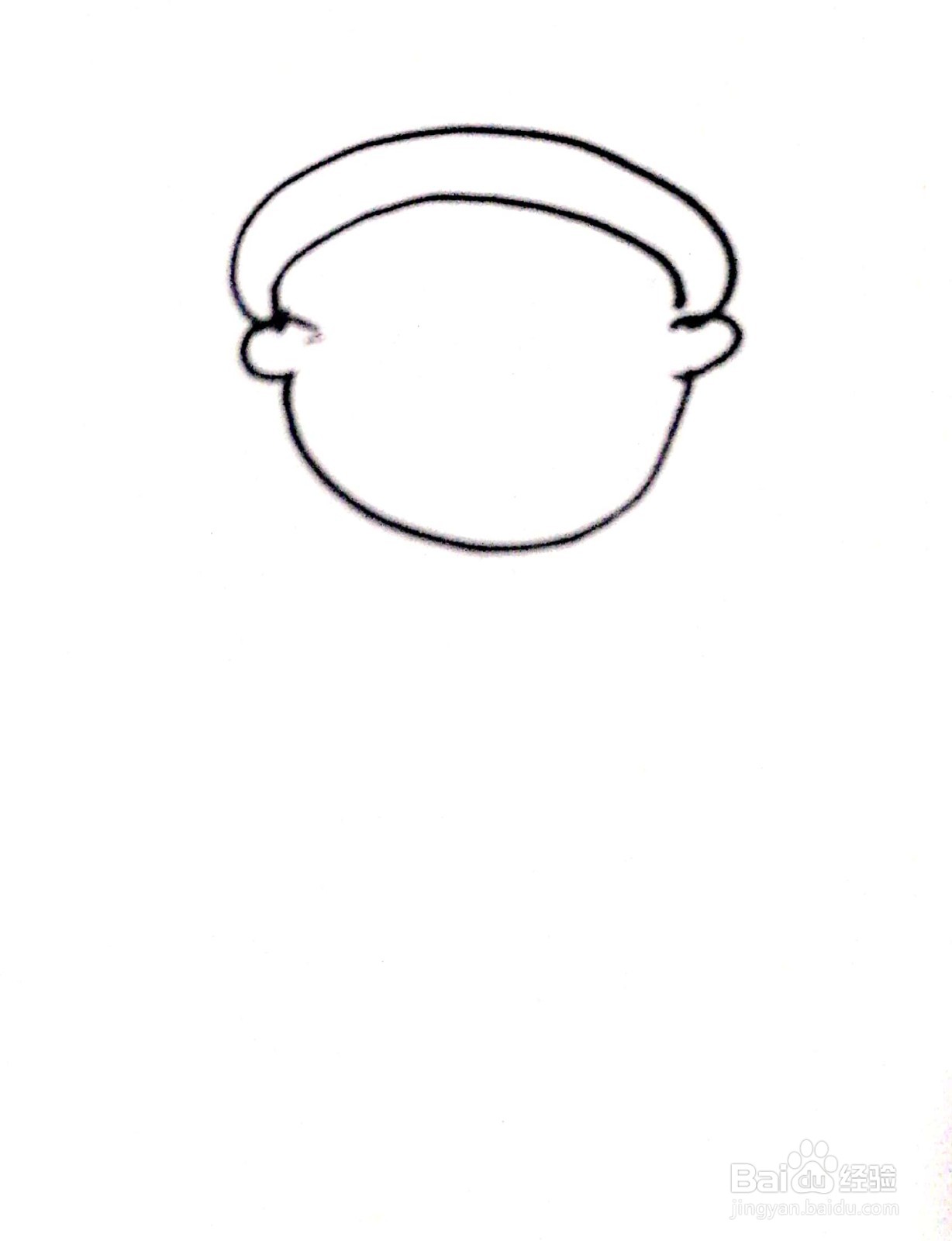 适合3-6岁的戴帽子的小女孩幼儿简笔画