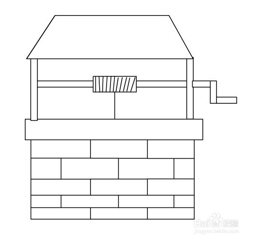 一口水井怎么画图片