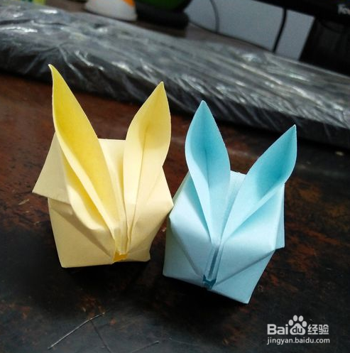 可爱吹气兔子的折纸是怎么做的