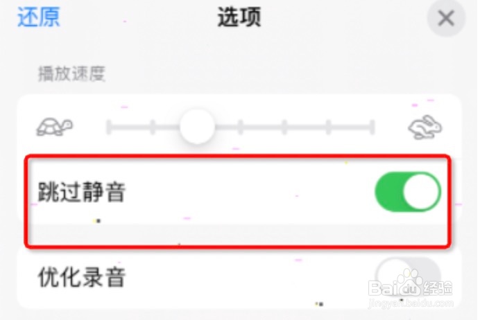 语音备忘录跳过静音怎么设置