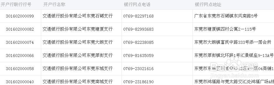 交通银行行号查询系统