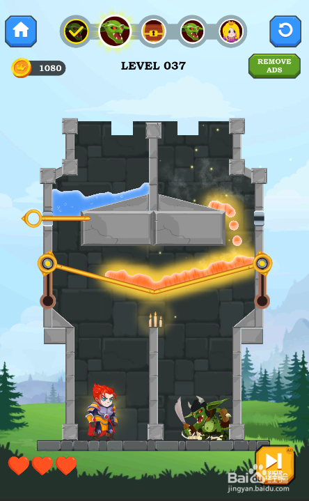 Hero Rescue Online的LEVEL 037怎样通过？