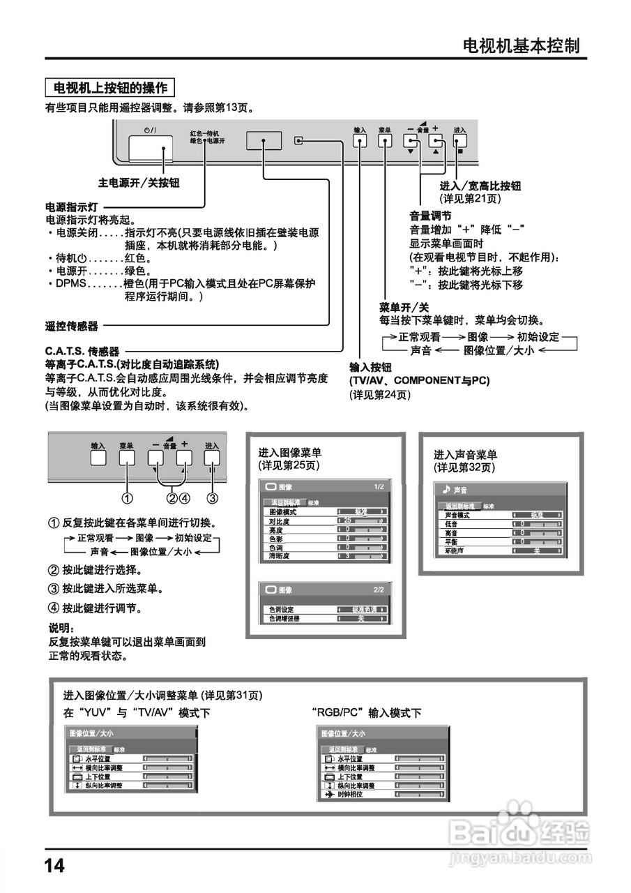 松下电视遥控器说明书图片