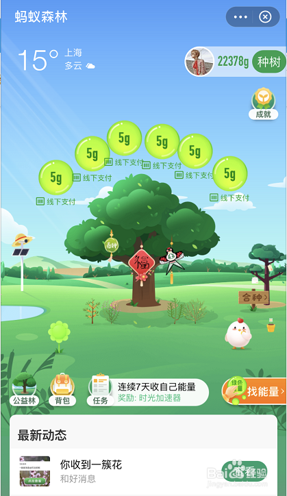 支付宝蚂蚁森林加速器怎么获得