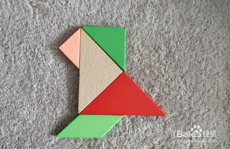 用七巧板怎样拼一只狮子狗?