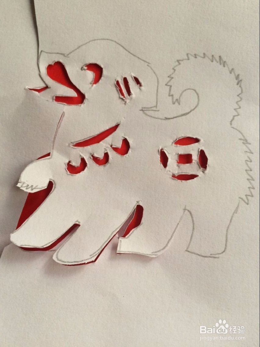 2018旺旺狗剪纸方法