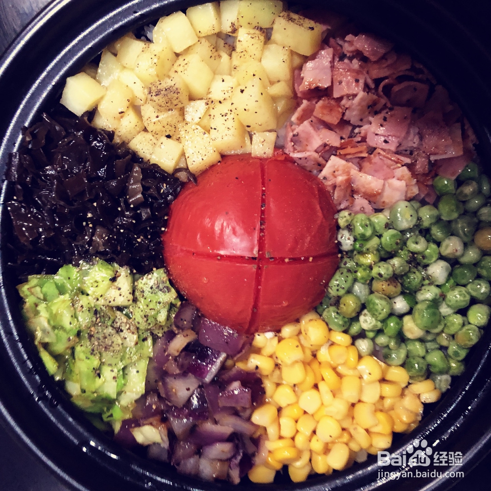 比较下饭的番茄七彩米饭紫菜蛋花汤