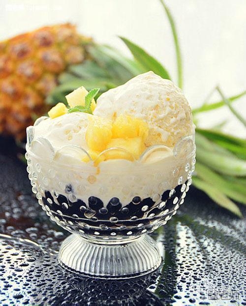 diy酸甜美味的菠萝冰淇淋