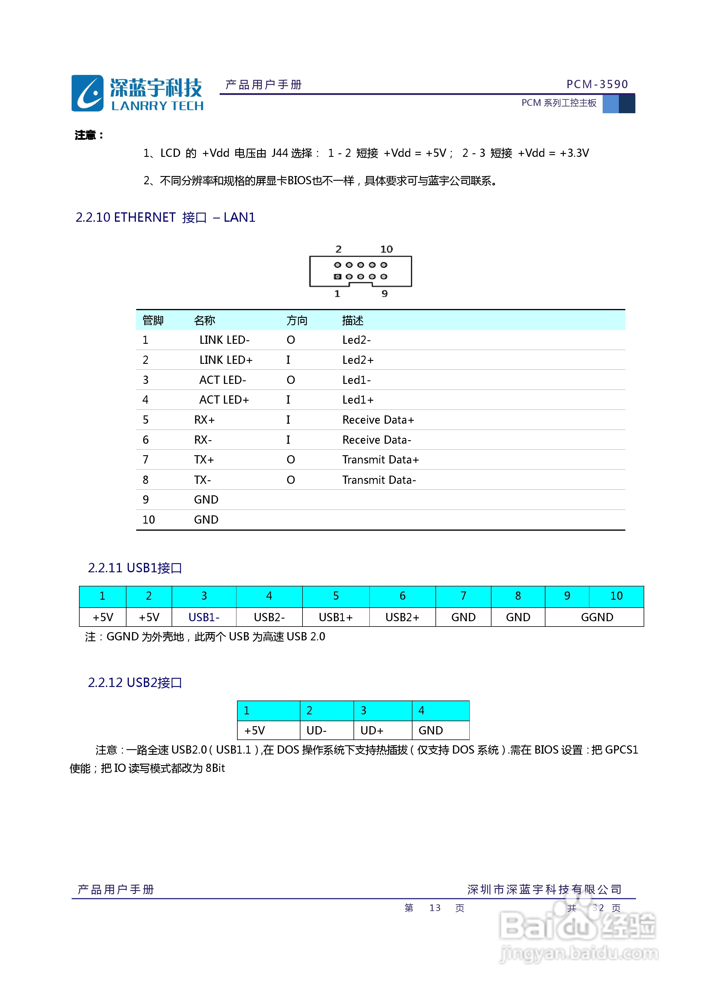 深蓝宇PCM-3590工业主板用户手册:[2]