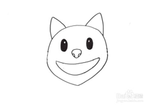 猫咪笑脸是怎么画