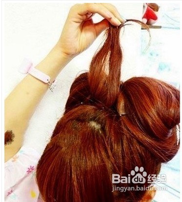 韩式花苞头扎法