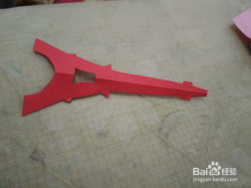 儿童手工剪纸贴画埃菲尔铁塔