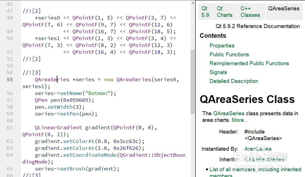 Qt如何快速创建面积图图表？