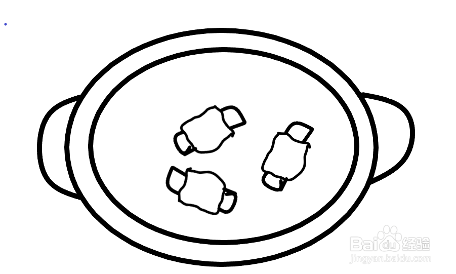 美食之排骨莲藕汤的画法教程