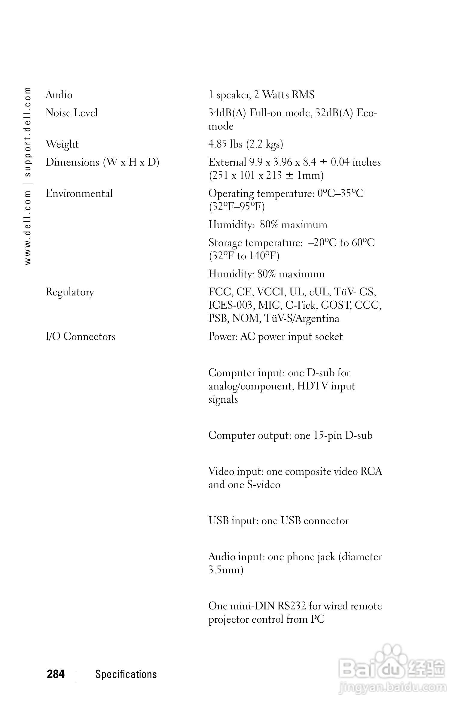 DELL Dell 1100MP Projector投影机说明书:[29]