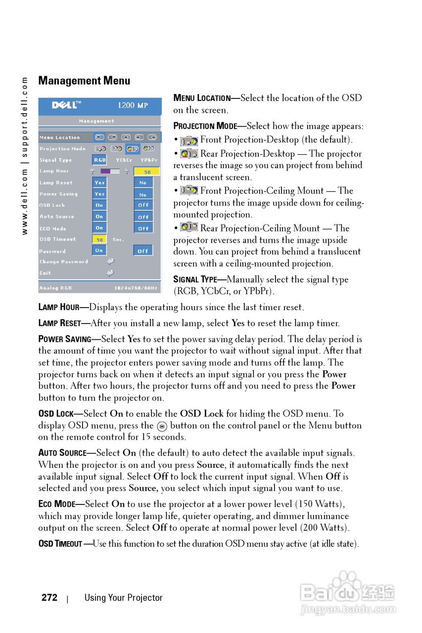 DELL Dell 1200MP Projector投影机说明书:[28]